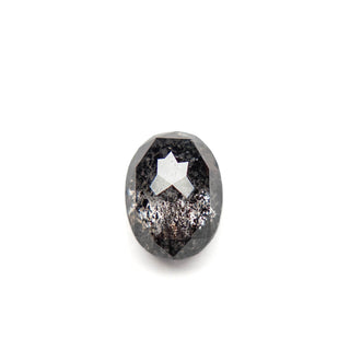 Black salt and pepper oval diamond