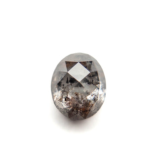 Salt and pepper oval diamond