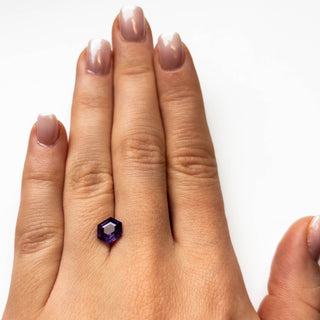 Purple hexagon sapphire