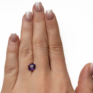 Purple hexagon sapphire