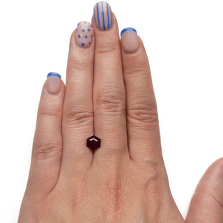 Hexagon ruby gemstone