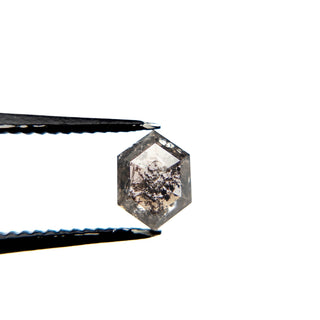 Black speckled hexagon diamond