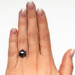 Black speckled hexagon diamond