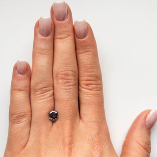 Black speckled hexagon diamond