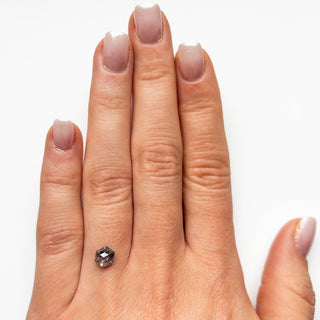 Black speckled hexagon diamond