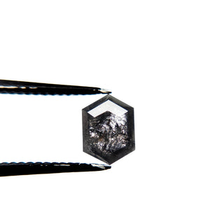 Black speckled hexagon diamond