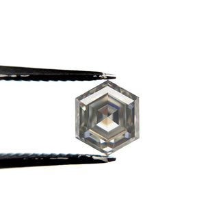 Clear grey moissanite