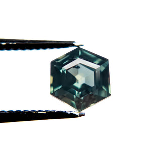Teal hexagon sapphire