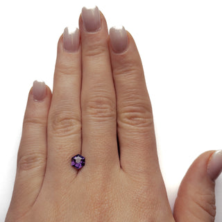 Purple hexagon sapphire