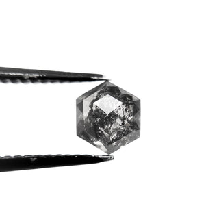 Black speckled hexagon diamond