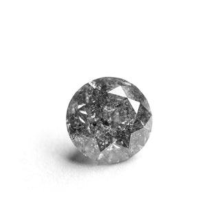 Natural salt and pepper round diamond
