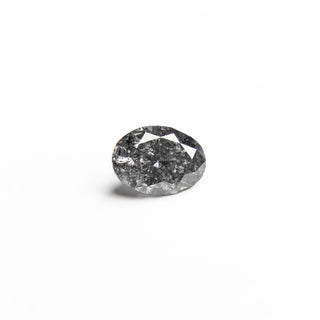 Salt and pepper oval diamond