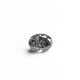 Salt and pepper oval diamond