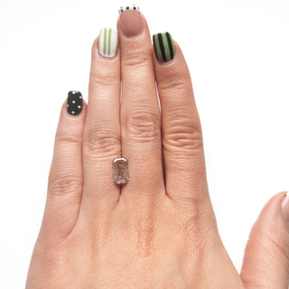 1.81 Carat Orange Salt and Pepper Double Cut Emerald Diamond