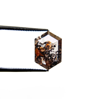 Black speckled hexagon diamond