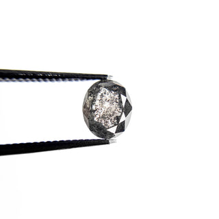 Salt and pepper oval diamond