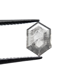 Black speckled hexagon diamond