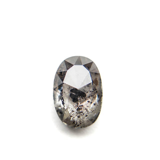 Salt and pepper oval diamond