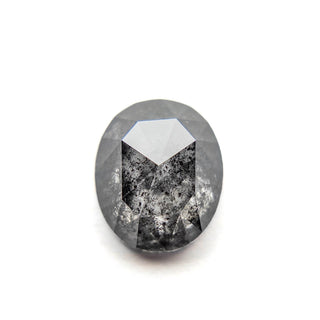 Salt and pepper oval diamond