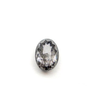 Salt and pepper oval diamond