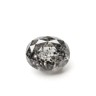 Salt and pepper oval diamond