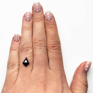 1.60 Carat Black Rose Cut Kite Diamond