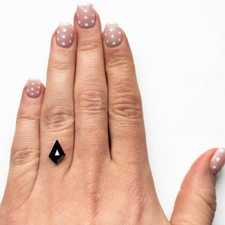 1.25 Carat Black Rose Cut Kite Diamond