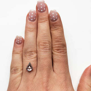 1.76 Carat Salt and Pepper Rose Cut Kite Diamond