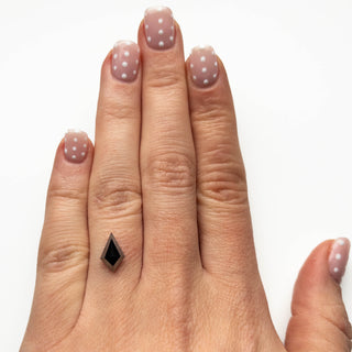 1.51 Carat Black Rose Cut Kite Diamond