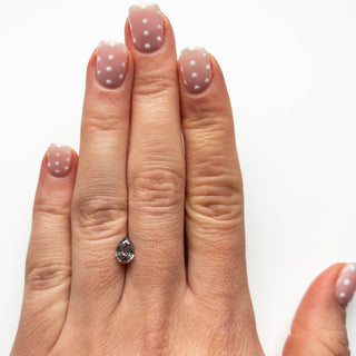 1.11 CARAT CANADIAN SALT AND PEPPER STEP CUT GEOMETRIC PEAR DIAMOND