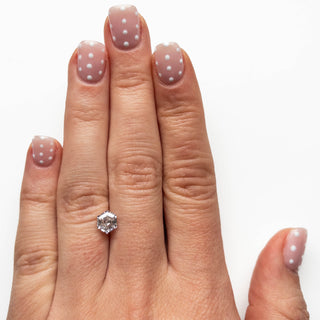 1.26 CARAT CANADIAN SALT AND PEPPER STEP CUT HEXAGON DIAMOND
