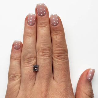 1.47 CARAT CANADIAN SALT AND PEPPER BRILLIANT CUT RECTANGLE DIAMOND