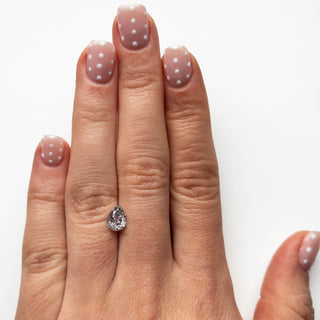 1.24 CARAT CANADIAN SALT AND PEPPER BRILLIANT CUT PEAR DIAMOND