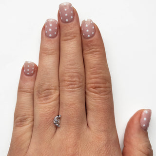 .84 CARAT CANADIAN SALT AND PEPPER DOUBLE CUT CRESCENT MOON DIAMOND