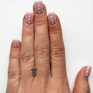 1.57 CARAT CANADIAN SALT AND PEPPER DOUBLE CUT GEOMETRIC OVAL DIAMOND