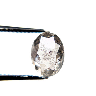 Salt and pepper oval diamond