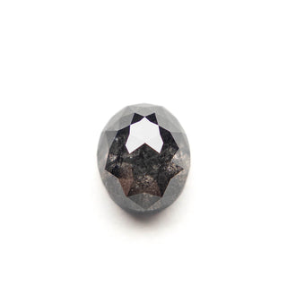 Salt and pepper oval diamond