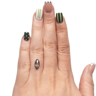 Salt and pepper marquise diamond