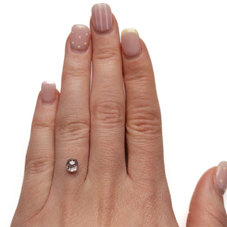 Oval salt and pepper diamond