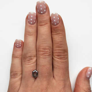 1.25 Carat Salt and Pepper Double Cut Hexagon Diamond