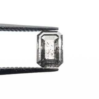 Black speckled emerald diamond