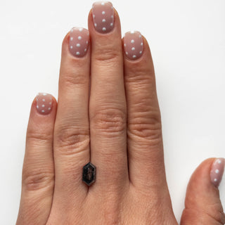 2.35 Carat Salt and Pepper Double Cut Hexagon Diamond