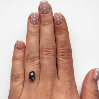2.35 Carat Salt and Pepper Double Cut Hexagon Diamond