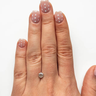 .90 Carat Salt and Pepper Double Cut Hexagon Diamond