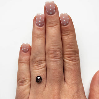Oval salt and pepper diamond