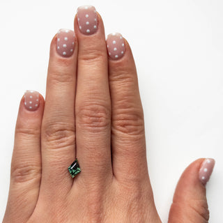 1.32 Carat Teal Green Step Cut Kite Australian Sapphire
