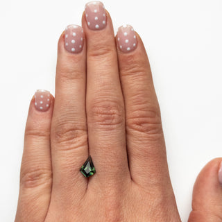 1.39 Carat Green Step Cut Kite Australian Sapphire