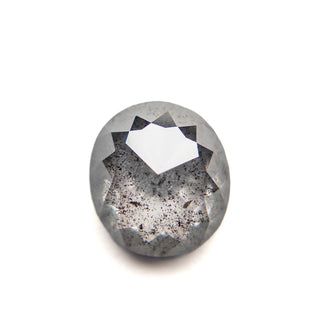 Salt and pepper oval diamond