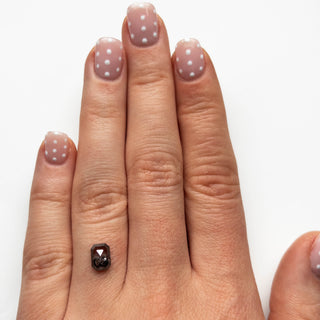1.22 Carat Salt and Pepper Double Cut Emerald Diamond