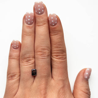 1.22 Carat Salt and Pepper Double Cut Emerald Diamond